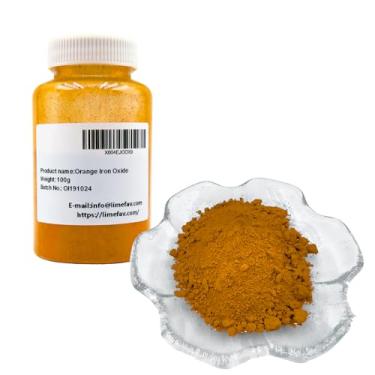Imagem de LimeFav Pigmento de óxido de ferro laranja em pó - pigmentos para pintura artística e decorativa, concreto, argila, cimento, arte, decoração, pintura, alvenaria e produtos de pintura (100 g/3,5 oz)