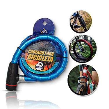 Imagem de CADEADO PARA BICICLETA 80CM*18MM Cor:Azul