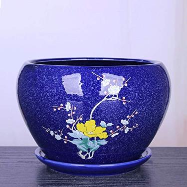 Imagem de Cactos e suculentas, vaso de flores de cerâmica para ambientes internos e externos, moderno, decoração de casa, mini vasos pequenos para berçário, vasos de flores com orifícios de drenagem, decoração