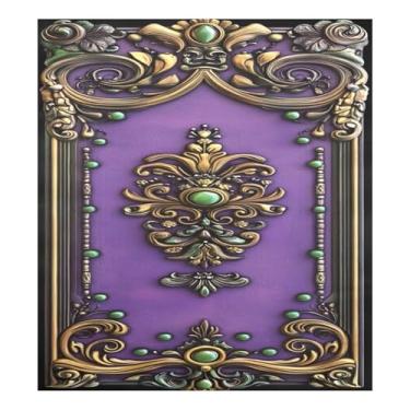 Imagem de Qilmy Fleur De Lis Mardi Gras capa magnética para máquina de lavar louça, 58 x 66 cm, capa decorativa para geladeira para porta frontal, adesivo, máquina de lavar, painel de geladeira, decalque para
