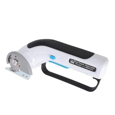 Imagem de Hyuduo Tesoura Elétrica de Tecido Cortador Sem Fio Recarregável Com Luz LED para Tecidos Tapetes Couro Esponja, Lâminas Poderosas de Aço Inoxidável Velocidade de Corte de 320 RPM Adequada para