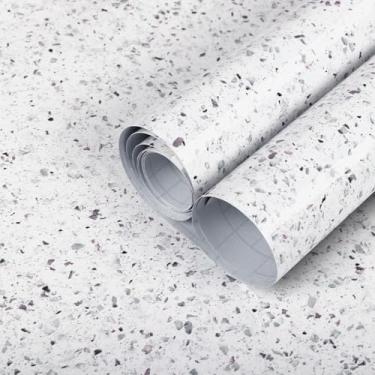 Imagem de Decoroom Papel de contato de granito para bancadas engrossado 30 cm x 299 cm, papel de parede de mármore brilhante à prova d'água, papel de parede autoadesivo de mármore para cozinha e banheiro