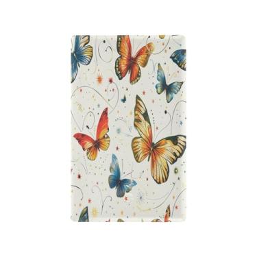 Imagem de Wassud Capa decorativa para placa de parede com interruptor de luz borboletas coloridas tamanho padrão para tomadas elétricas em branco