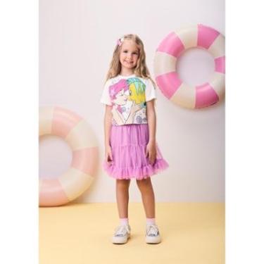 Imagem de Saia Shorts de Tule Lilás Com Babadinhos Momi-Feminino