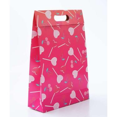 Imagem de Embalagem Presente Sacola Estampa Pirulito Coração Mar-89018 - MARISA,