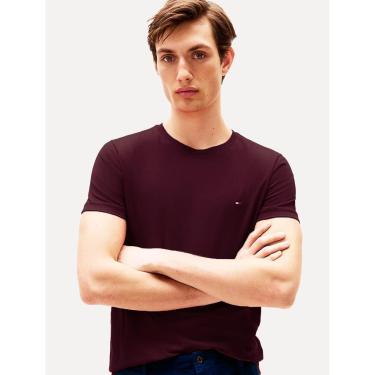 Imagem de Camiseta Tommy Hilfiger Masculina Essential Cotton Vinho Escuro-Masculino
