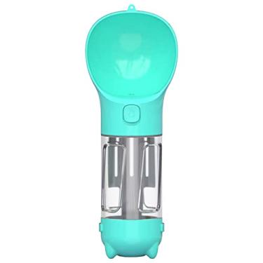 Imagem de Garrafa de água para cachorro Dispenser portátil viagem com caixa saco cocô e pá lixo 300ML uso em cachorros Fácil carregar usar multifuncional