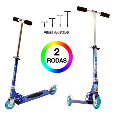 Imagem de Patinete Patrulha Canina Infantil Meninos de Duas Rodas Azul - DM Radi