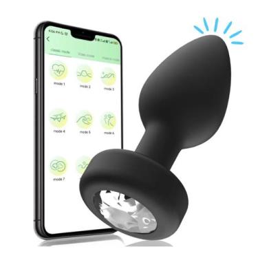 Imagem de Vibrador Anal Plug Controle a Distância via Aplicativo App Potente - M