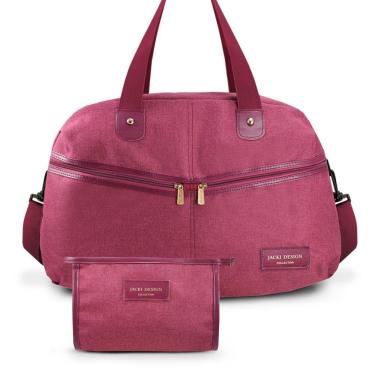 Imagem de Kit Bolsa De Viagem/academia E Necessaire Joy - Jacki Design Vinho