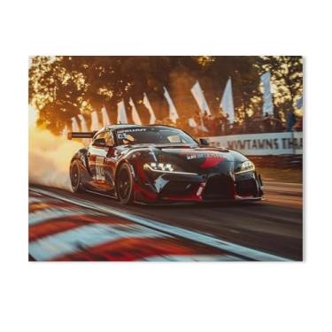 Imagem de HouLaiZhe Sup Racing Speed Smoke Sports Jdm Cartazes de Carro Tela Estética Decoração de Parede Pintura de Parede Sala de Galeria Decoração de Parede para Quarto Sala de Estar Escritório 18 x 24