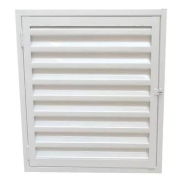 Imagem de Porta Alçapão Aço Branco 60x80 Portinhola Porta Abrigo Sotão, Portinhola Resistente à Intempérie para Abrigo, Sotão e Espaços de Armazenamento