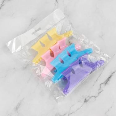 Imagem de Conjunto de grampos de cabelo borboleta antiderrapante para salão de beleza, ferramentas de plástico leve, 12 peças, multicolorido