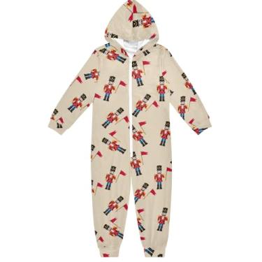 Imagem de Macacão infantil unissex Soldados Quebra-Nozes com desenho animado, macacão de peça única para meninos e meninas 5-6 anos, Soldados quebra-nozes de desenho animado, 9-11 Years