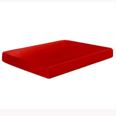 Imagem de LM Detona, Lençol Avulso Com Elástico Cetim Seda Alto Brilho Anti Frizz Cor:Vermelho;Tamanho:Queen