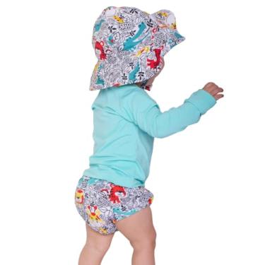 Imagem de Sunga Fralda de Banho e Piscina Reutilizável, Estampa Safari, Proteção FPU 50+ (03-12m)