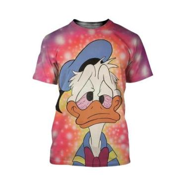 Imagem de Camiseta Gráfica 3D Do Pato Donald Para Homens E Mulheres Verão 2025 M