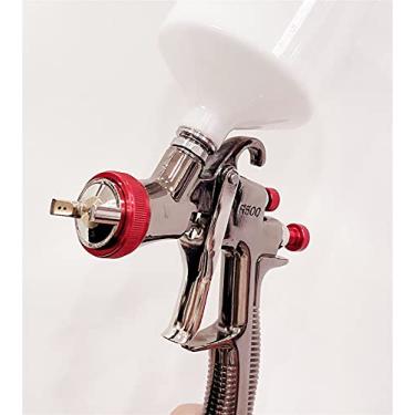 Imagem de Pistola de pulverizador de ar R500 acabamento de carro pintura 1.3mm bocal 600cc copo gravidade automotiva revestimento de superfície de revestimento de superfície