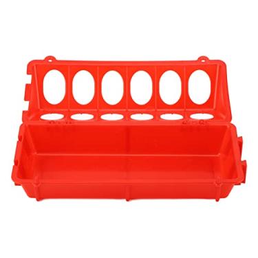 Imagem de Alomejor Alimentador de Frango, Bandeja de Alimentação de Plástico de 12 Furos Com Grade Densa, Alimentador Higiênico Dobrável para Galinhas, Patinhos, Pombos (9,1 polegadas)