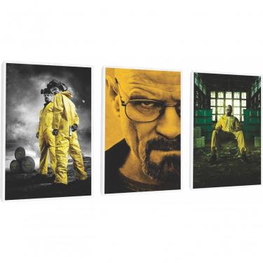 Imagem de Quadro Decorativo Breaking Bad Com Moldura Branco