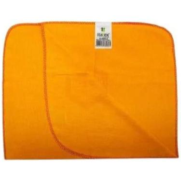 Imagem de Flanela Laranja Multiuso Pano Limpeza 28X48Cm Algodão