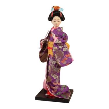 Imagem de Fxzqgnh Boneca Gueixa Japonesa Asiática em Quimono, Item de Colecionador, Peça única, Tradicional, 23 Cm de Altura, Decoração de Mesa para Casa, Style E, Tamanho real