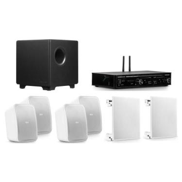 Imagem de COMP Kit Subwoofer 10" Wireless + Amplificador Receiver + 2 Pares de C