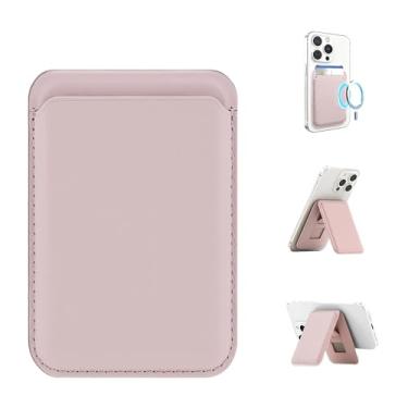 Imagem de ETOFIXEE Carteira MagSafe, carteira magnética de couro para telefone com suporte ajustável, 1-3 porta-cartão de crédito magnético com bloqueio RFID para iPhone16 15 14 13 12 Pro Max Series Cases
