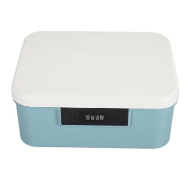 Imagem de Naroote Tronco de Armazenamento Com Chave de Capacidade 9L Com Bloqueio de Senha para Organização de Documentos Organizados Em Home Office (Azul)