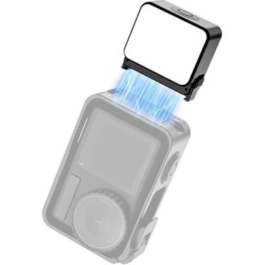 Imagem de AMAZEAR Luz magnética de selfie para DJI Action 6, recarregável IPX5 à prova d'água, luz de LED, mini luz de vídeo para câmera DJI Osmo Action 6, ideal para vlog e viagens