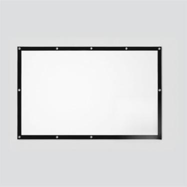 Imagem de Ecrã De ProjeçãO RetráTil PortáTil DobráVel, Tela Mate, Alta DefiniçãO(100-140x180CM)