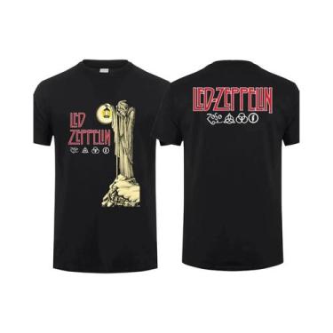 Imagem de Camiseta Vintage Oversized Com Estampa Da Banda De Rock Led Zeppelin P