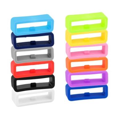 Imagem de 12 Peças Anéis Fixação Laço para Magic Band+ & 2.0 & Mais, Laço de Silicone Seguro Suporte Protetores Acessórios Clipes (12 Cores)