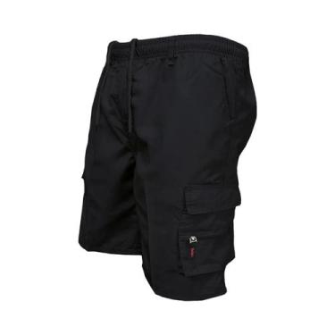 Imagem de Bermuda Cargo Masculina De Verão Tamanho Grande Com Múltiplos Bolsos, 
