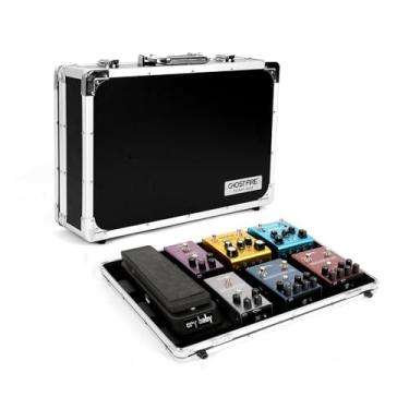 Imagem de GHOSTFIRE Ghost Fire Guitar Multi Effect Pedal Case 14X9,8X4,2 Pol., Com Fixador De Fita De Montagem De Pedal, Alumínio De Travamento Resistente, Série T T-Ec6