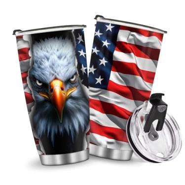 Imagem de Copos isolados Caneca Caneca Reirement Aniversário Dia da Independência Presentes para Homens Pai Avô Viagem Essenciais Acessórios Essenciais Deve Ter Alça Gelada Fria 590 g Estilo Águia