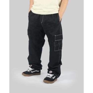 Imagem de Calça DR7 Street Cargo White Line Rose Rebirth - Preto-Unissex