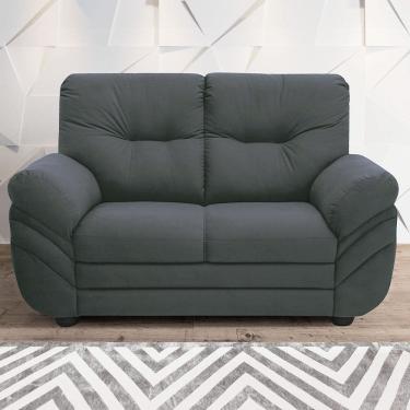 Imagem de Sofá 2 Lugares Linoforte Francis Com Almofadas Fixas Grafite