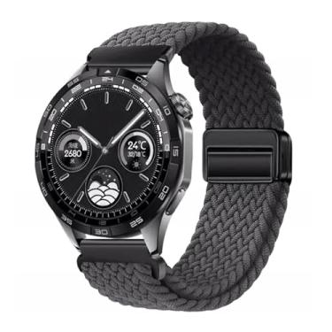 Imagem de GAFNED Pulseira respirável de nylon de 22 mm e 20 mm para Huawei Watch GT4/Pro 46 mm/GT3/GT2 2e para Samsung Watch 6/5/4/3/Gear S3 (cinza espacial, para outros 22 mm), For other 22mm, Ágata