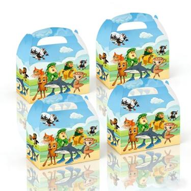 Imagem de TJLMCORP Pacote com 12 caixas de doces italianas Brainrot, Happy Birthday Tralalero Tralala para lembrancinhas de festa com alças, perfeita para aniversário, chá de bebê e qualquer festa divertida