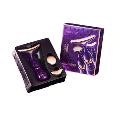 Imagem de Massageador Facial, De Pescoço E Olhos 3 Em 1 EMS Para Firmar a Pele, 