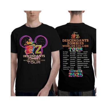Imagem de Camiseta De Algodão Solta Feminina Disney Descendants Zombies Worlds C