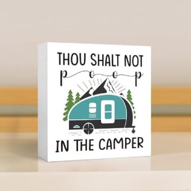 Imagem de 1 placa decorativa de PVC com tema de acampamento estilo retrô, adequada para decoração de mesa de Natal, cozinha, banheiro, escritório, decoração de casa de fazenda, presente ideal para aniversário