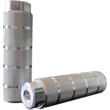 Imagem de Pedaleira de Alumínio para Bicicleta, 7,5 cm, 2,5 cm Diâmetro, 2 Unidades (PRETO)