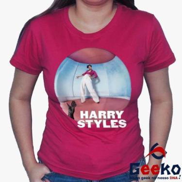 Imagem de Baby Look Harry Styles 100% Algodão - Pop - Geeko, Rosa pink letra bra