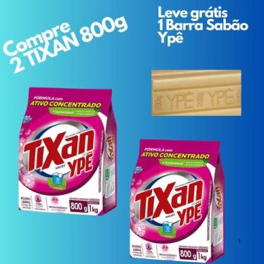 Imagem de 2 Sabão em Pó Tixan 800g + 1 Barra Sabão Ype