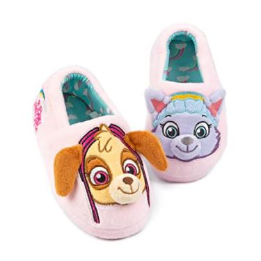 Imagem de Paw Patrol Pantufas infantis | Sapatos femininos de resgate animados, orelhas 3D, Everest Skye Pink Slip On House, rosa, 8.5 Narrow Toddler