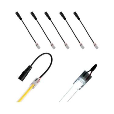 Imagem de Conectores De Fita LED COB 8mm 10mm 2 Pinos 5 Peças Terminal De Extens