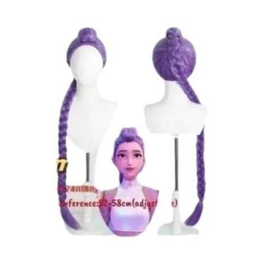 Imagem de Peruca De Cosplay Kpop Demon Hunters Com Rabo De Cavalo Longo Trançado