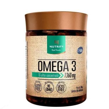 Imagem de Omega 3 ultra concentrado 1360mg (120 caps) - nutrify, 168g, Sem sabor